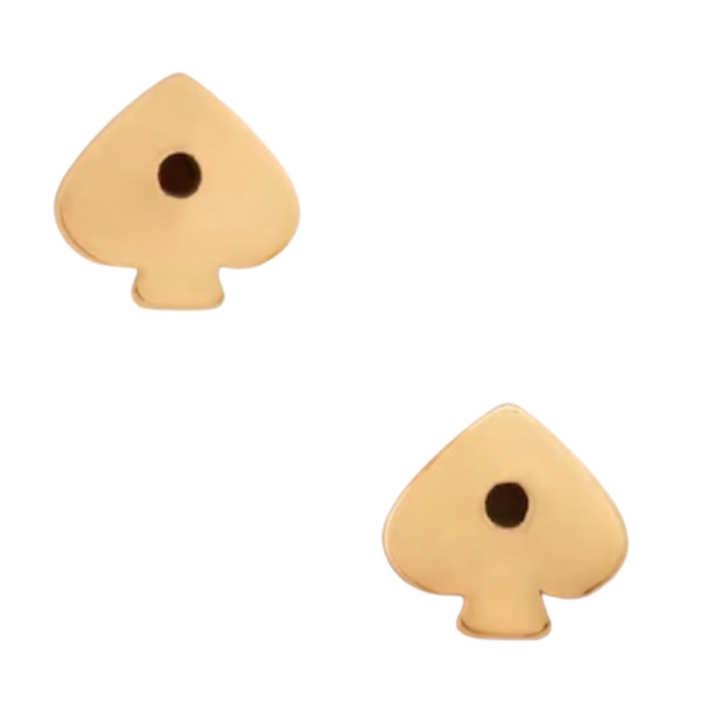 KATE SPADE • Gold Heritage Spade Heart Earrings - Picture 3 of 5